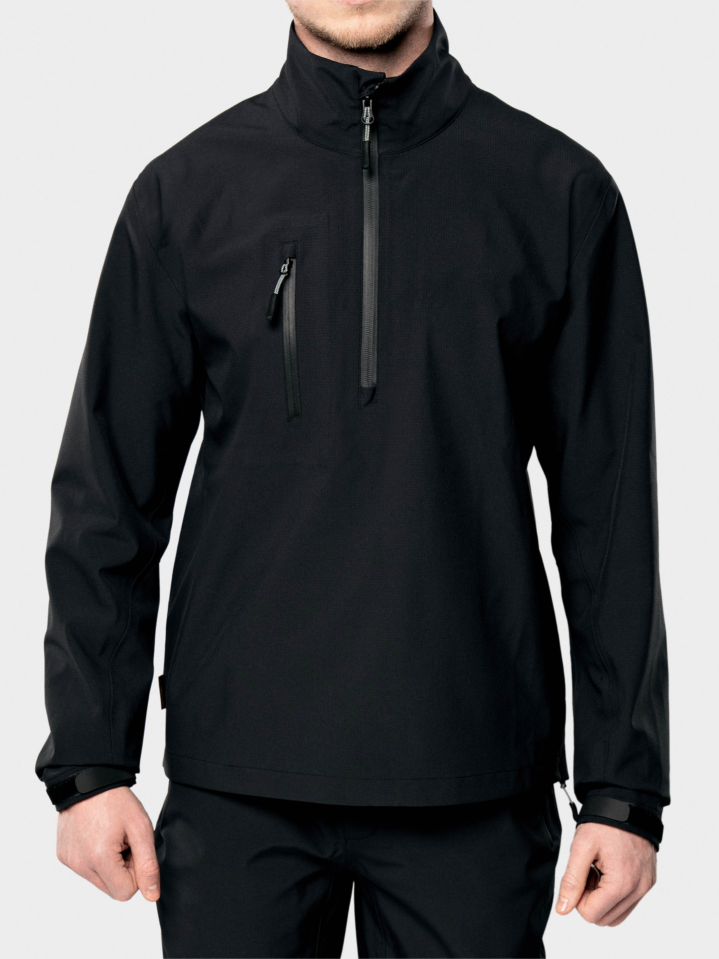 2026 Quarter Zip Waterproof Links Golf Jacket Black – HLINC Golf