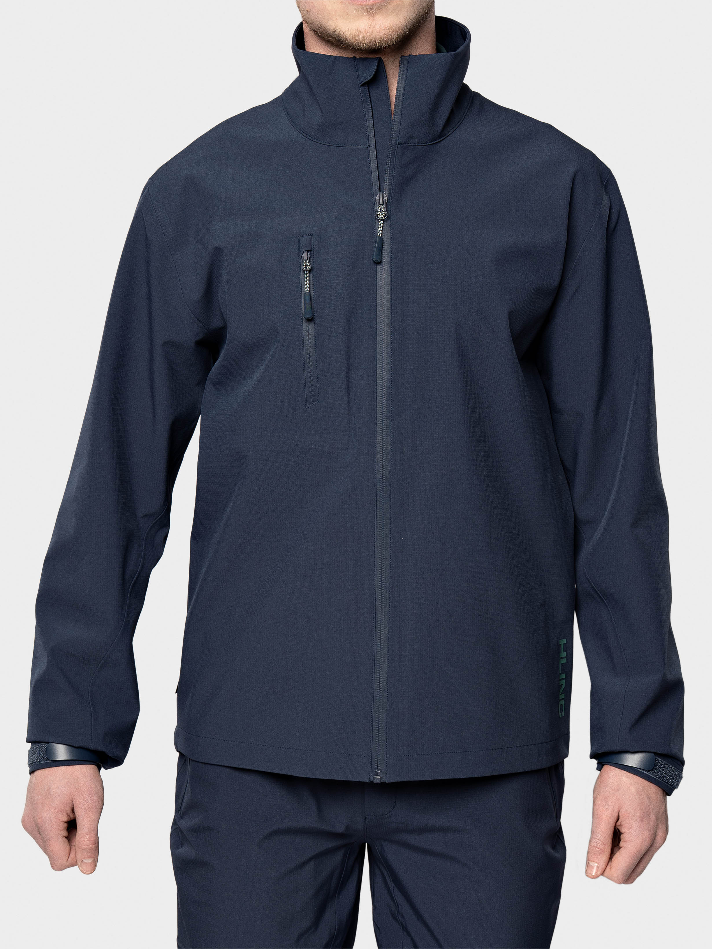 2026 Full Zip Waterproof Links Golf Jacket Navy Blue – HLINC Golf