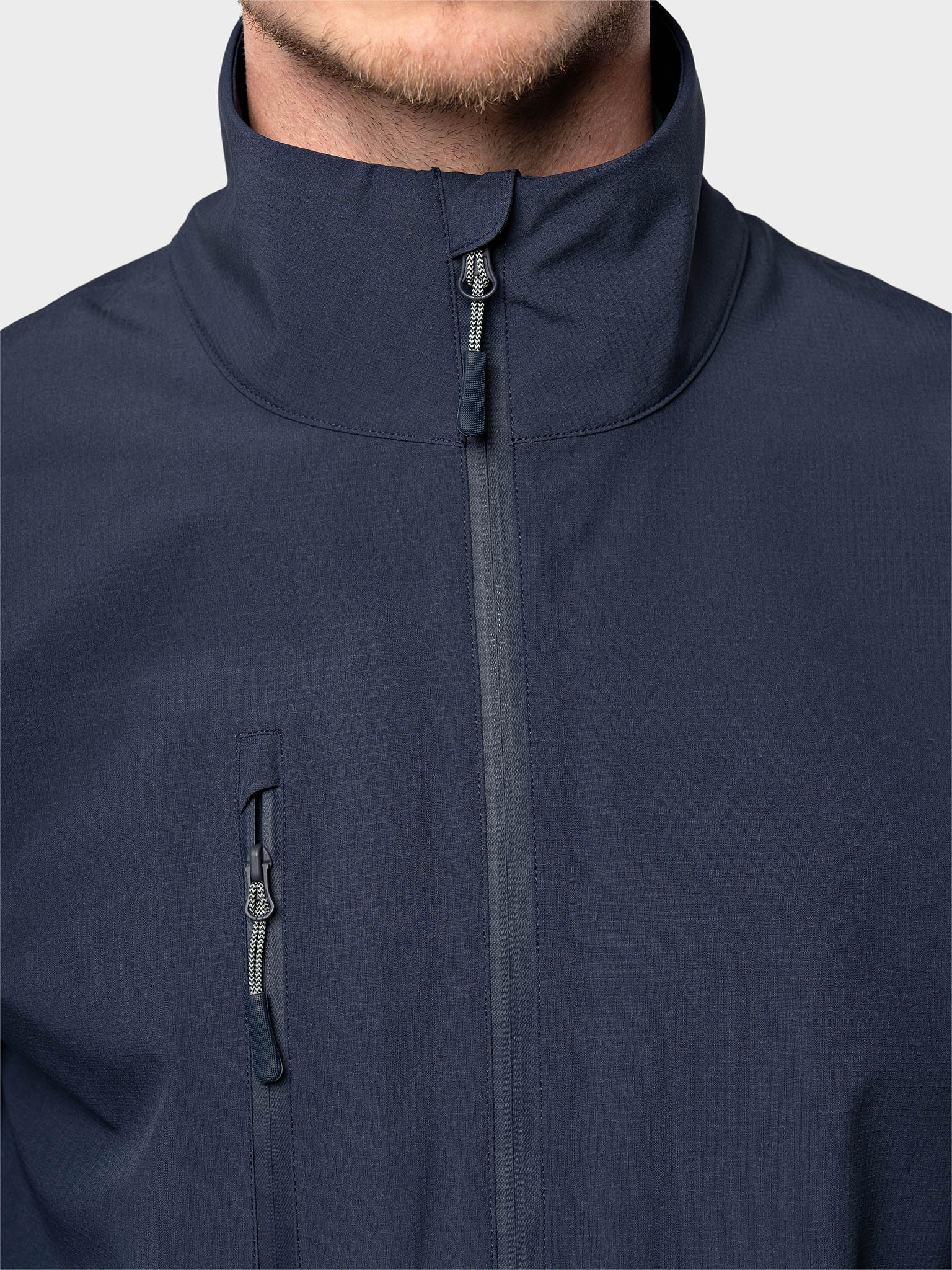 2026 Full Zip Waterproof Links Golf Jacket Navy Blue – HLINC Golf