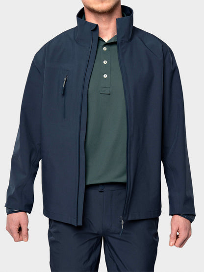2026 Full Zip Waterproof Links Golf Jacket Navy Blue