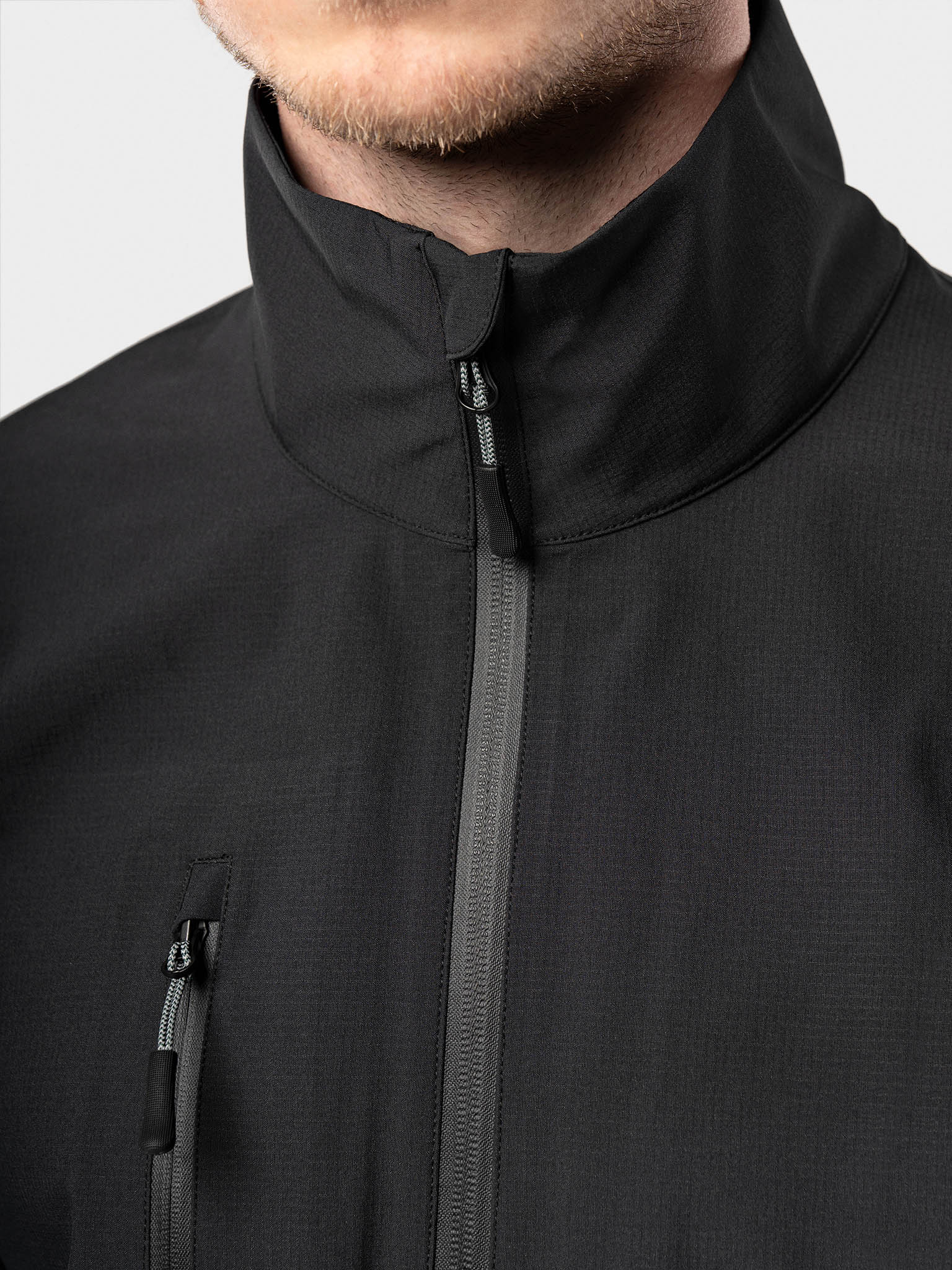 2026 Full Zip Waterproof Links Golf Jacket Black – HLINC Golf